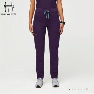 Figs Women's High-Waisted Joggers in Dark Purple